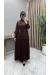 Alya Taşlı Takım Kahve