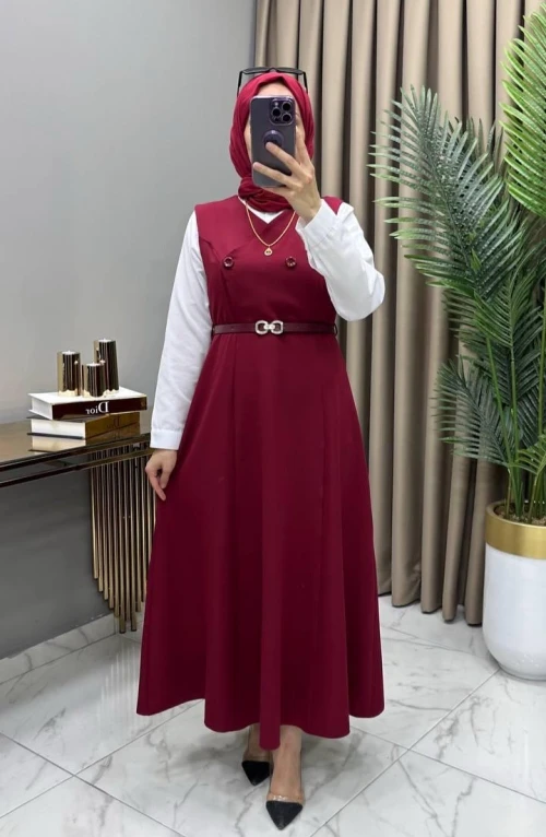 Kemerli Jile Bordo