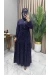 Pelin Elbise Saks Lacivert