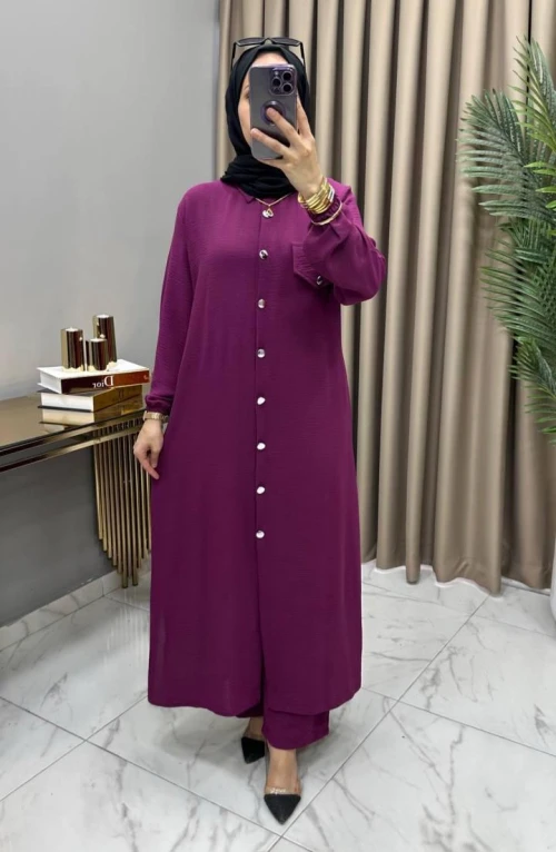 Neslişah Takım Mor