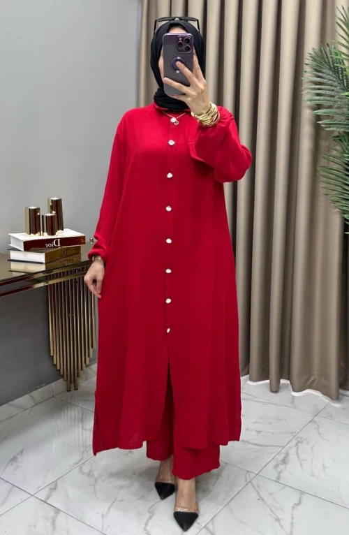 Neslişah Takım Kırmızı