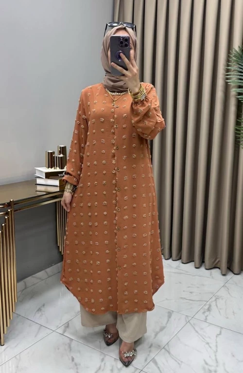 Boncuk Tunik Turuncu