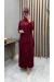 Mayda Etekli Takım Bordo