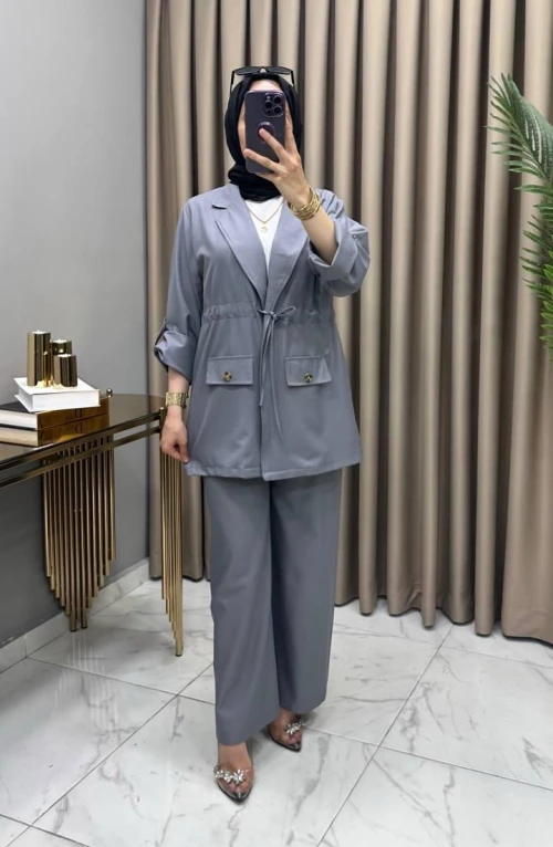 Sibel Takım Gri