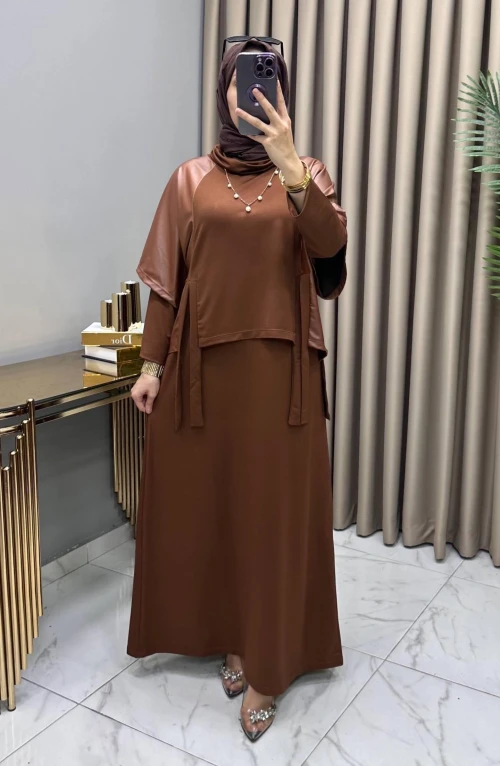Esra Elbiseli Takım Kahve Esra Elbiseli Takım Kahve
