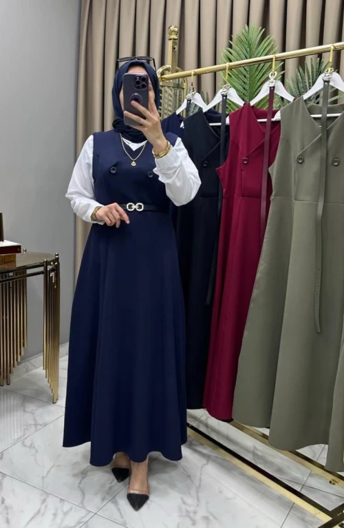 Kemerli jile gömlek ve jile ikili takım Kemerli jile gömlek ve jile ikili takım