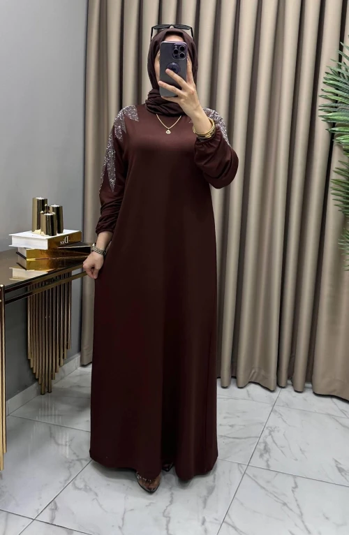 Nilda Elbise Kahve Nilda Elbise Kahve