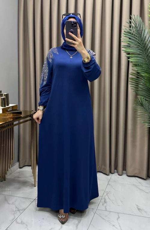 Nilda Elbise İndigo Nilda Elbise İndigo