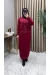 Melis Triko Etekli Takım Bordo