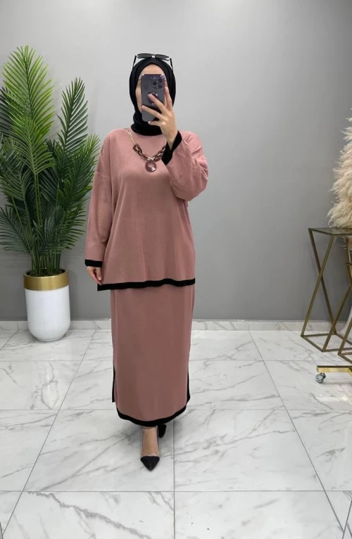 Eslem Triko Takım Gül Eslem Triko Takım Gül