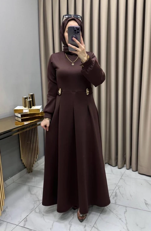 Öznur Elbise Kahve Öznur Elbise Kahve