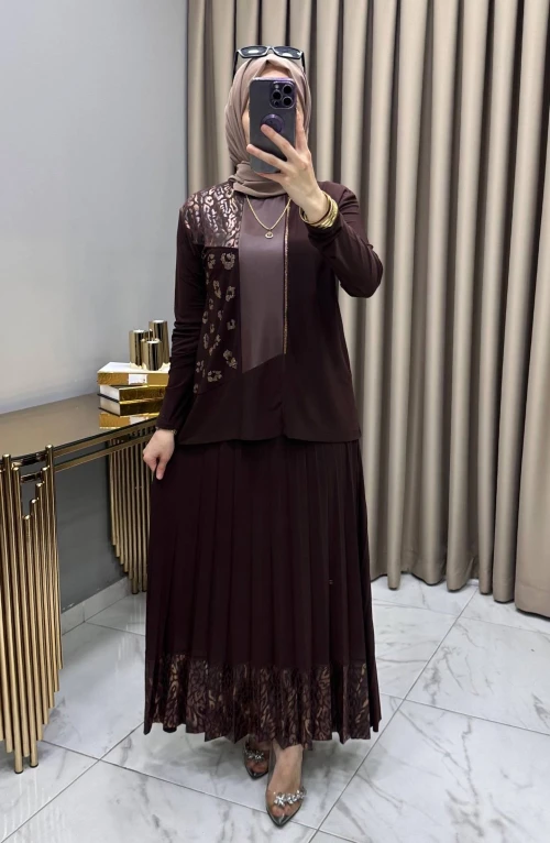 Derya Etekli Takım Kahve Derya Etekli Takım Kahve