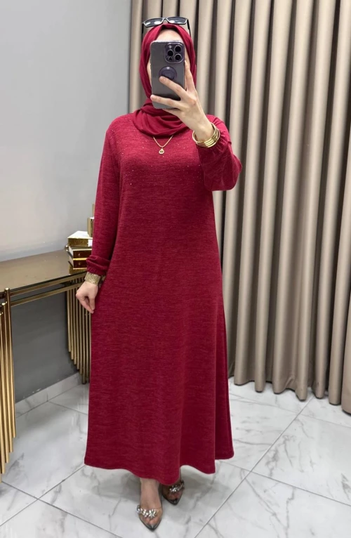 Şebnem Elbise Bordo Şebnem Elbise Bordo
