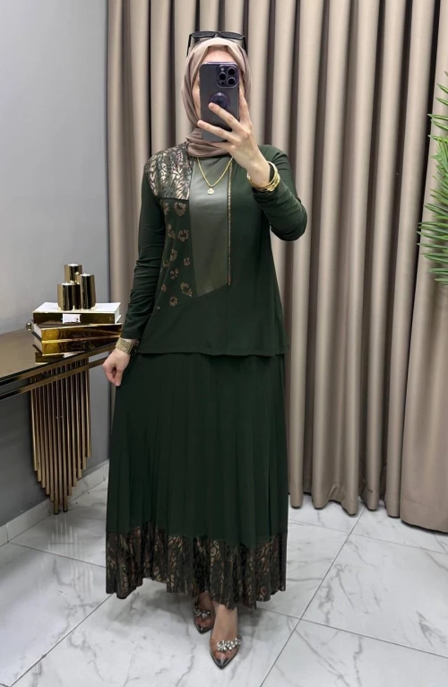 Derya Etekli Takım Haki Derya Etekli Takım Haki