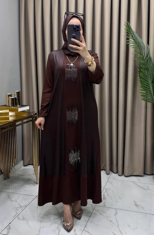 Zuhal Elbise Kahve Zuhal Elbise Kahve