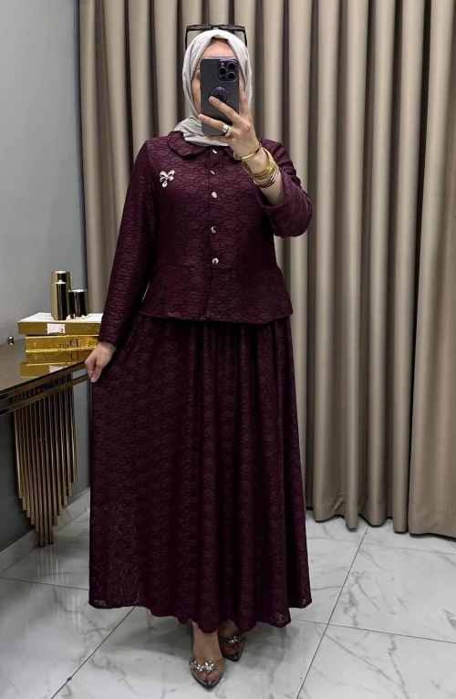 Dantel Takım Bordo Dantel Takım Bordo
