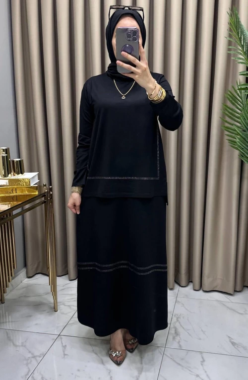 Pınar Etekli Takım Siyah Pınar Etekli Takım Siyah