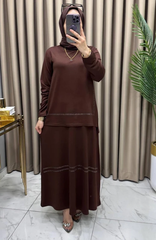 Pınar Etekli Takım kahve Pınar Etekli Takım kahve