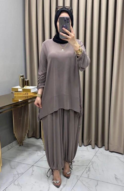 Elanur Pantolonlu Takım Vizon Elanur Pantolonlu Takım Vizon