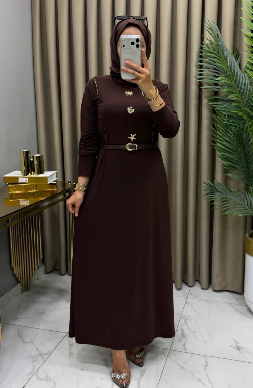 Ceyda Elbise Kahve Ceyda Elbise Kahve