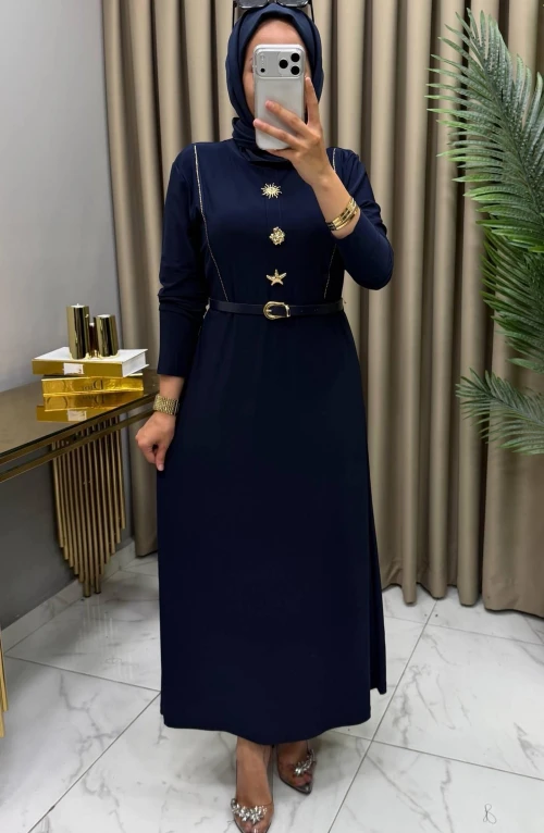 Ceyda Elbise Lacivert Ceyda Elbise Lacivert