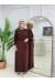 SELVİ TRİKO ELBİSE-ACI KAHVE