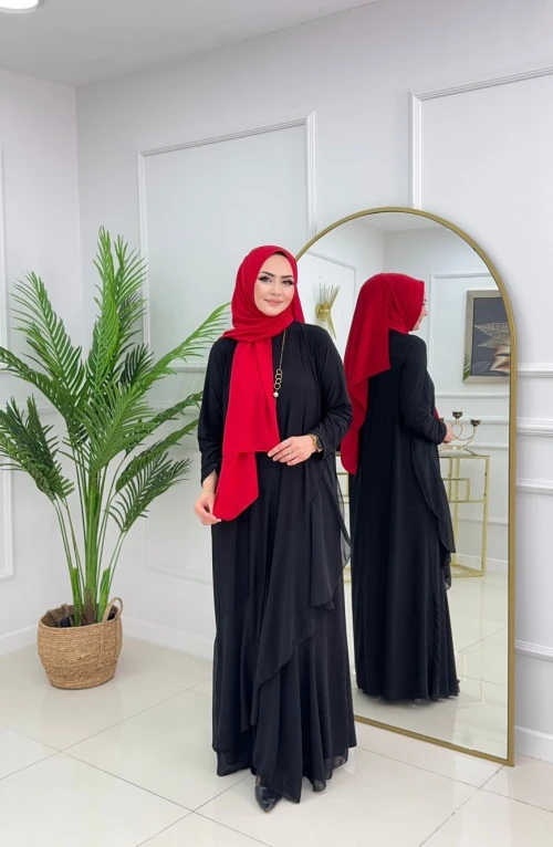 GÜLFEM ELBİSE-SİYAH