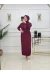 NAZLI PİLİSE ELBİSE-BORDO