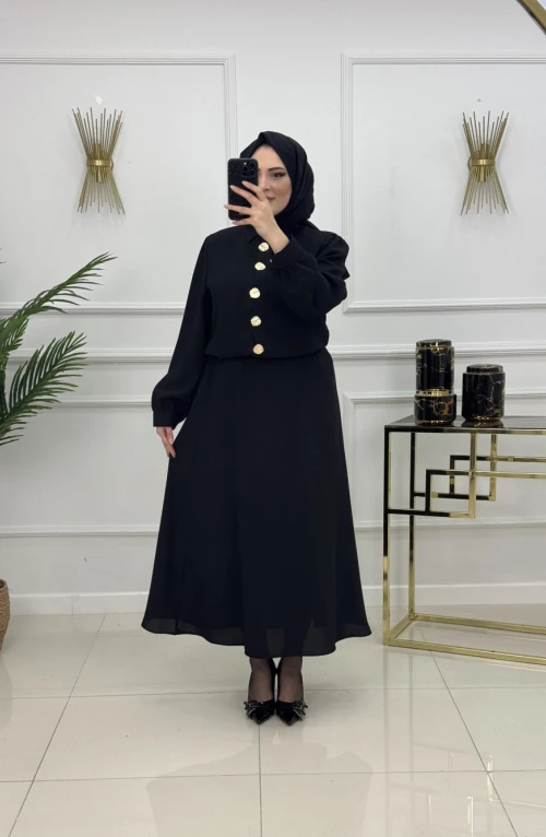 ÖZGE ETEKLİ TAKIM-SİYAH