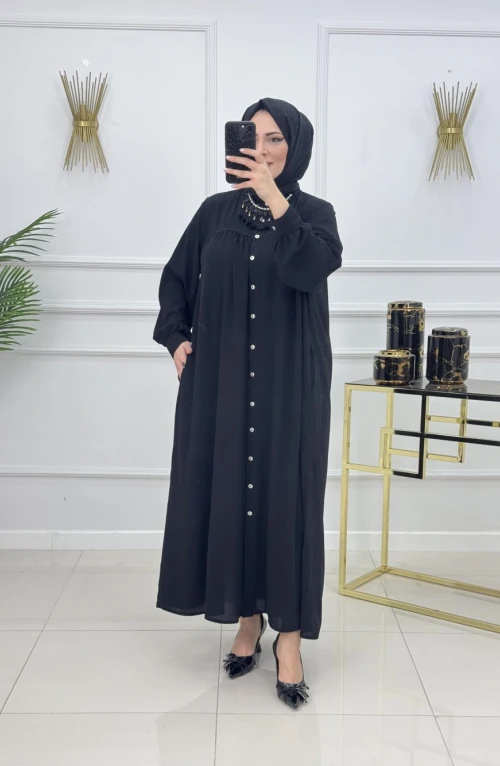 GÜLNAZ ELBİSE-SİYAH