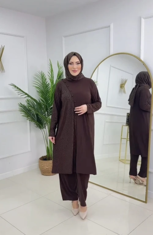 SUZİ TAKIM-KAHVERENGİ