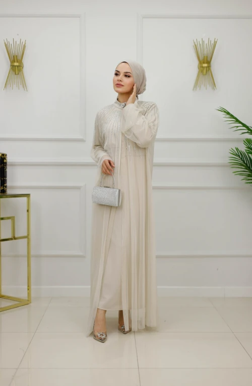 PERİ ABAYA-KREM