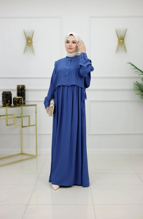 DİCLE ELBİSE - LACİVERT