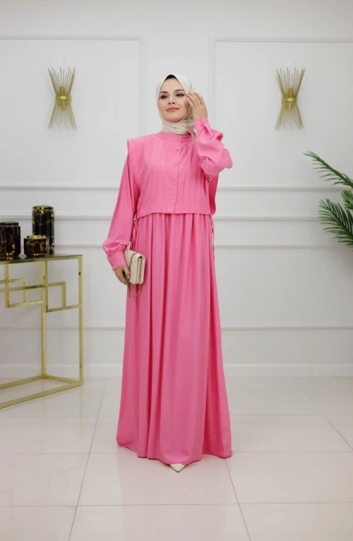 DİCLE ELBİSE - PEMBE