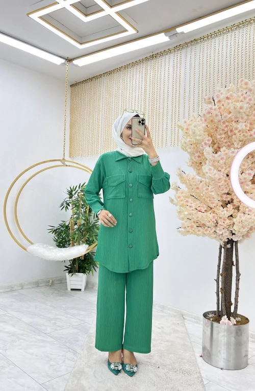 Benetton Esra Takım Tesettür Bürümcük Kumaş Büyük Beden Seçeneği