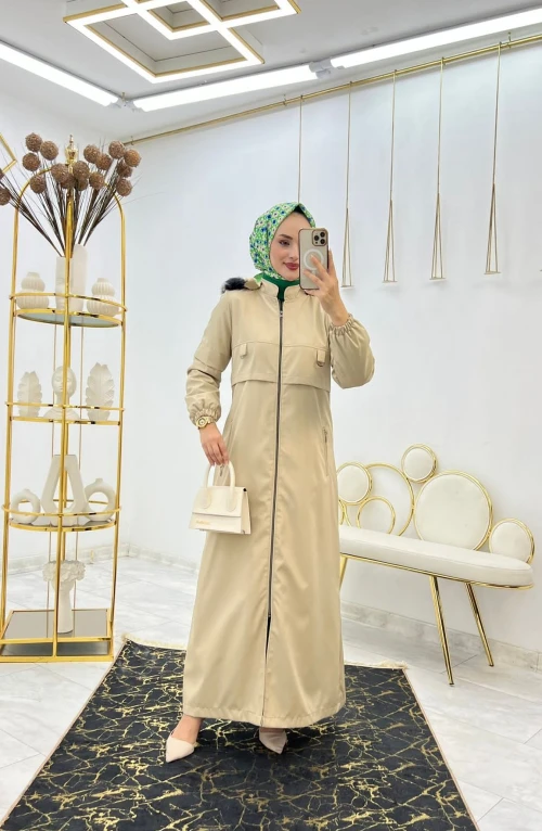 Taş Kürklü Parka Tesettür Giyim