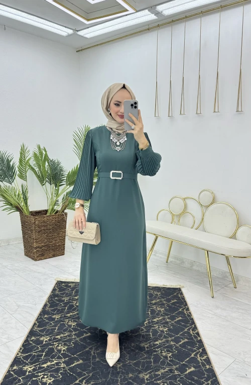 Zümrüt Hadise Kalem Elbise Tesettür Giyim