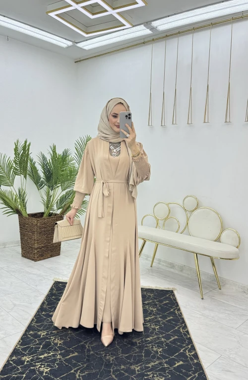 Vizon Şahane Abaya Takım Tesettür Giyim