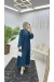 Petrol Neva Abaya Takım Tesettür Giyim