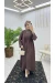 Kahve Neva Abaya Takım Tesettür Giyim