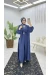 İndigo Premıum Fulya Abaya Tulum Takım Tesettür Giyim