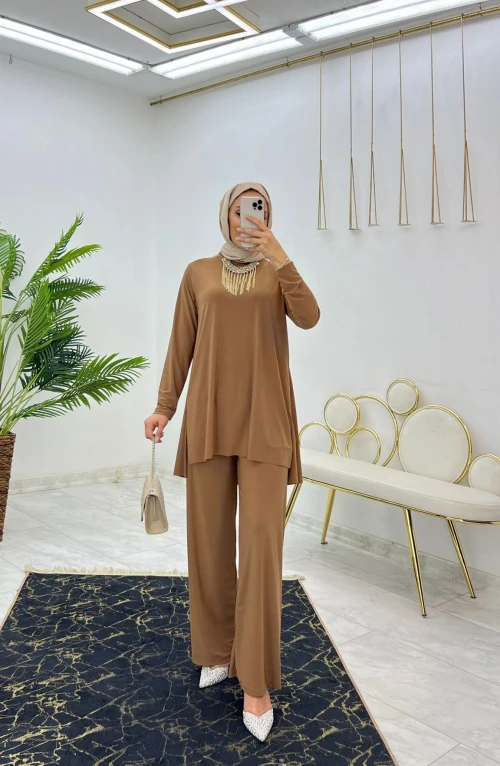 Camel Doğa Takım Tesettür Giyim