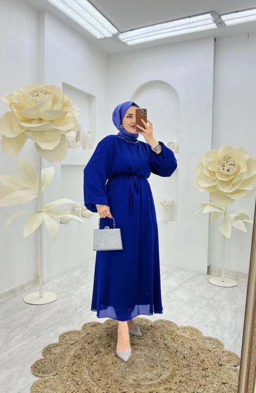 Saks Buse Elbise Tesettür Giyim