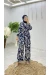 Lacivert Kimono Takım Tesettür Giyim
