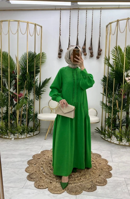 Benetton  Avşar Keten Elbise Tesettür Giyim