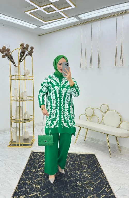 Benetton Karyağdı Triko Takım Tesettür Giyim
