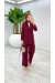 Bordo Oversize Masal Kap Tesettür Giyim