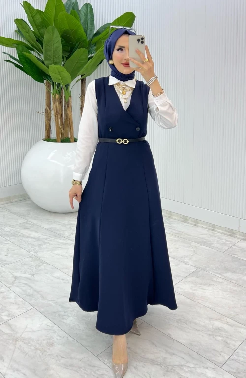 Lacivert Firdevs Jile Tesettür Giyim