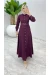 Bordo Premium Selin Elbise Tesettür Giyim