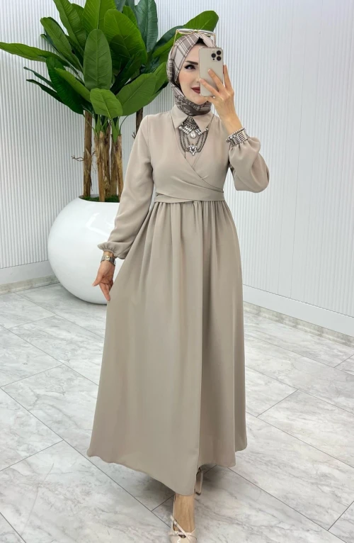 Taş Premıum Dilara Elbise Tesettür Giyim